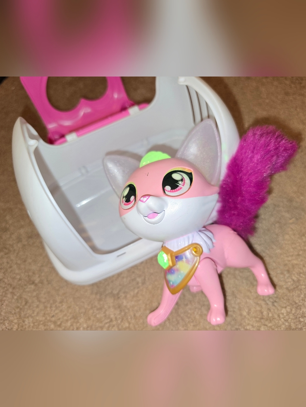 Vtech AVA the Pink White Fox Interactive Toy & Pet Carrier